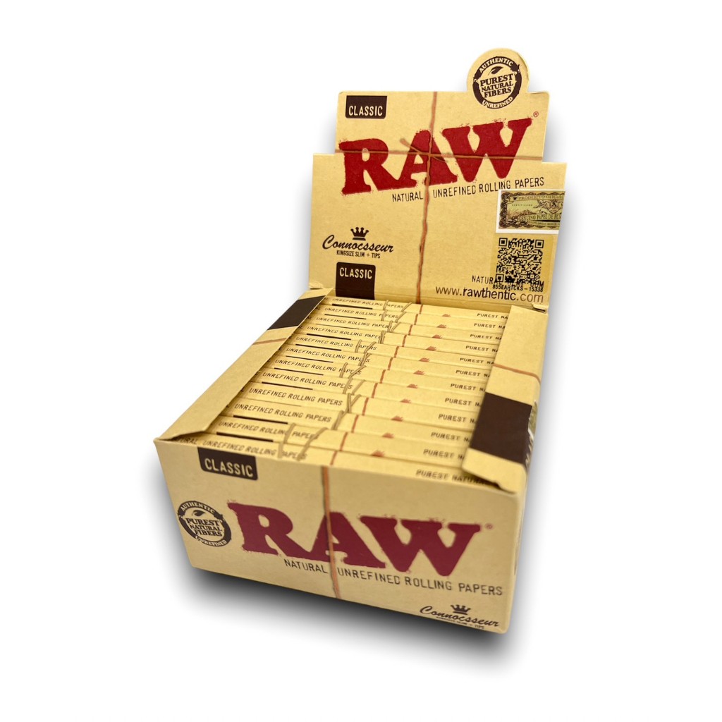 ยกเเพ็ค กระดาษมวน RAW คลาสสิค CONNOISSEUR KSS 110mm.