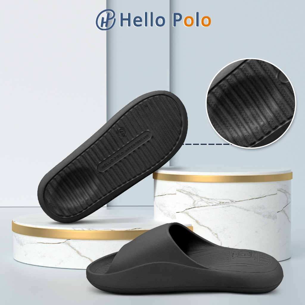 Hello Polo รองเท้าแตะ อุ้งแมว รองเท้าแฟชั่น ลำลองสำหรับผู้หญิง สีคลาสิค พื้นนิ่ม น้ำหนักเบา กลางแจ้ง HP8004W
