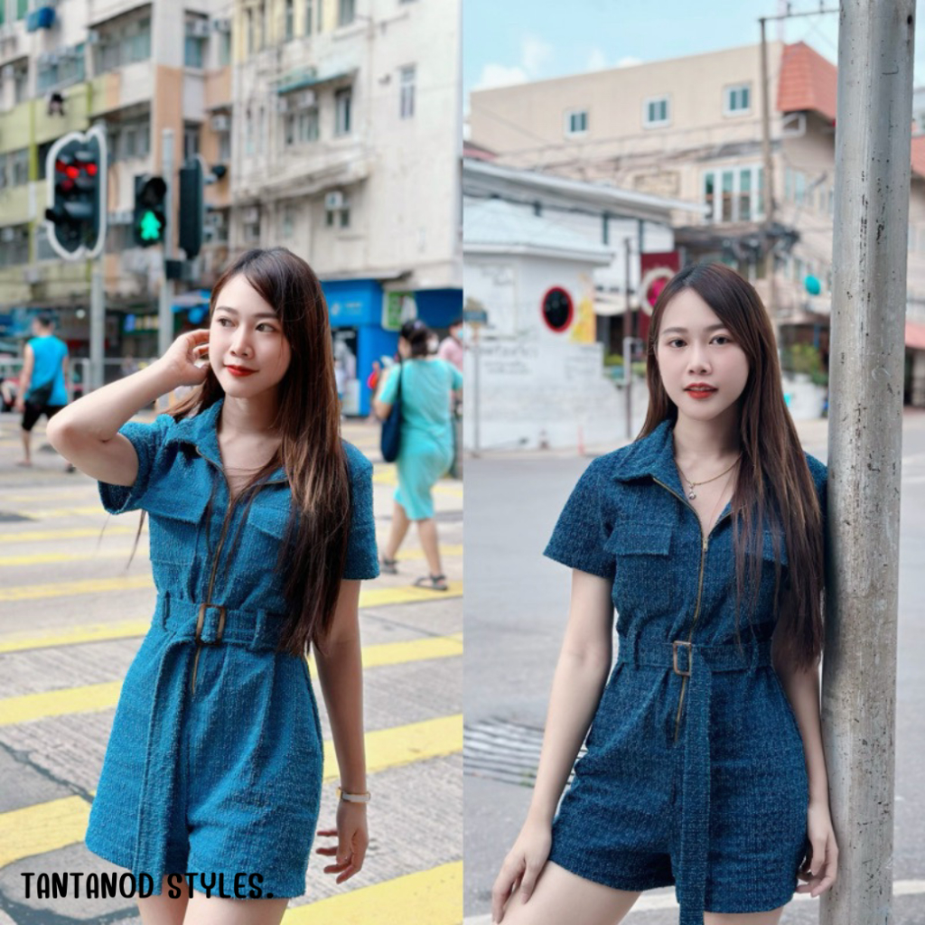 TANTANOD - ชุดจั๊มยีนส์ ผ้ายีนส์ รุ่น Kowloon jump