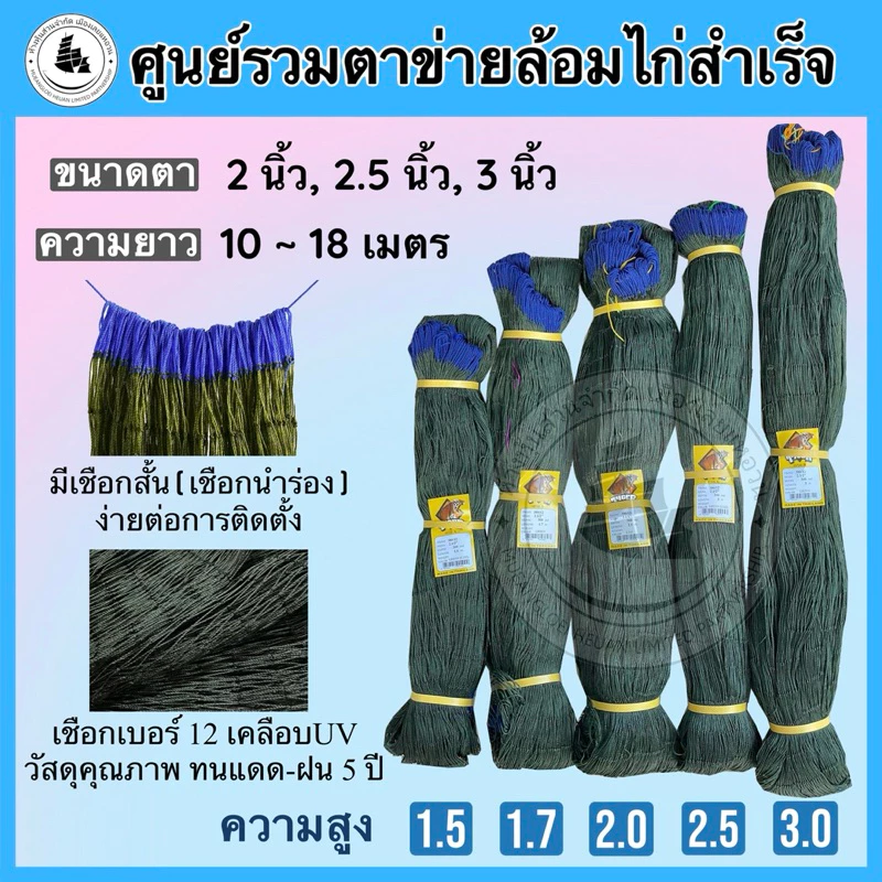 ตาข่ายล้อมไก่ อวนล้อมไก่ ตาข่ายกันนก,กันงู,กันแมว หรือกันสัตว์อื่นๆ