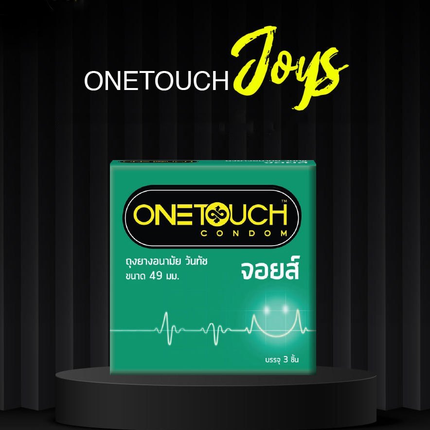 Onetouch Joys วันทัช จอยส์ ขนาด 49 มม. บรรจุ 3 ชิ้น [4 กล่อง] ถุงยางอนามัย One touch condom ถุงยาง