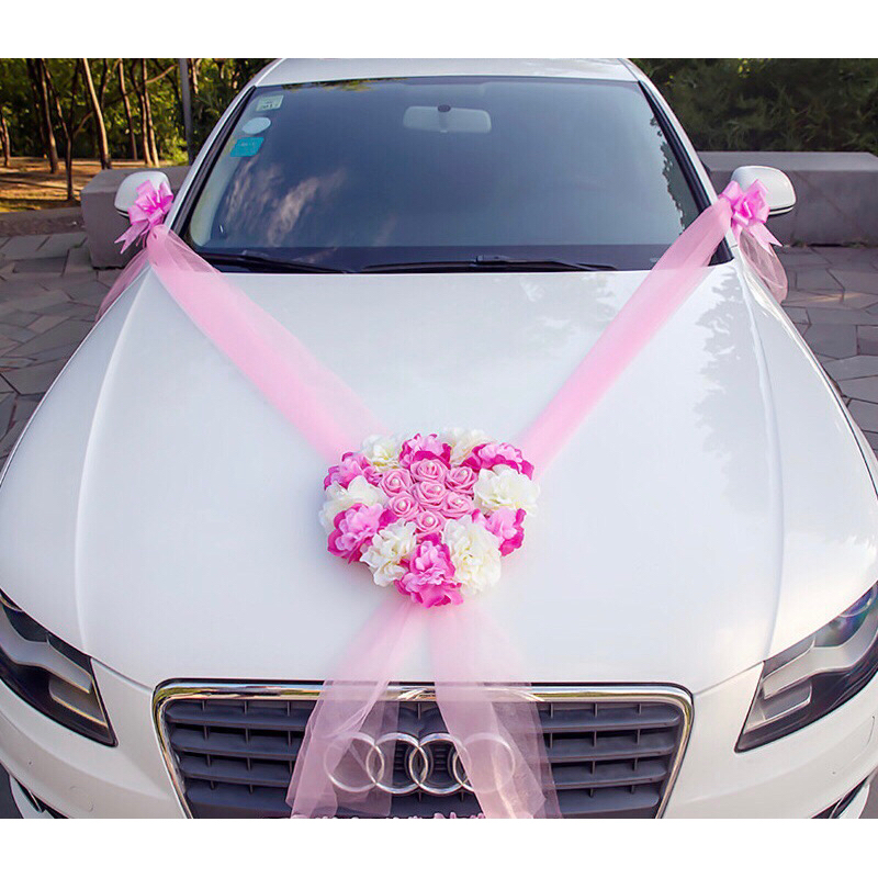 (พร้อมส่งจากไทย) โบแต่งงาน, โบผูกรถงานแต่ง, โบติดรถเจ้าบ่าว, โบรถยนต์, โบติดรถ, โบผูกรถแต่งงาน