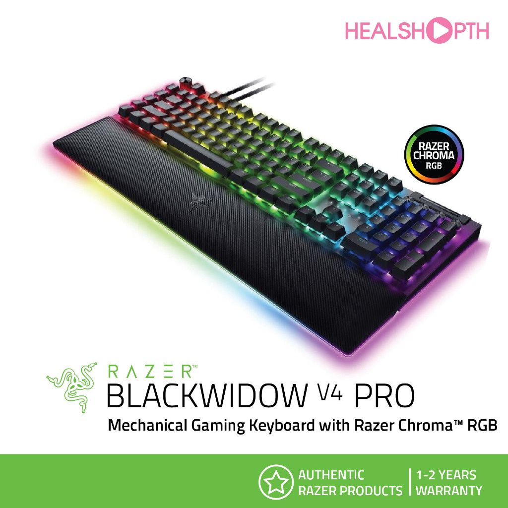 คีย์บอร์ด Razer BlackWidow V4 Pro Mechanical Gaming Keyboard with Razer Chroma™ RGB ประกันต่างประเทศ