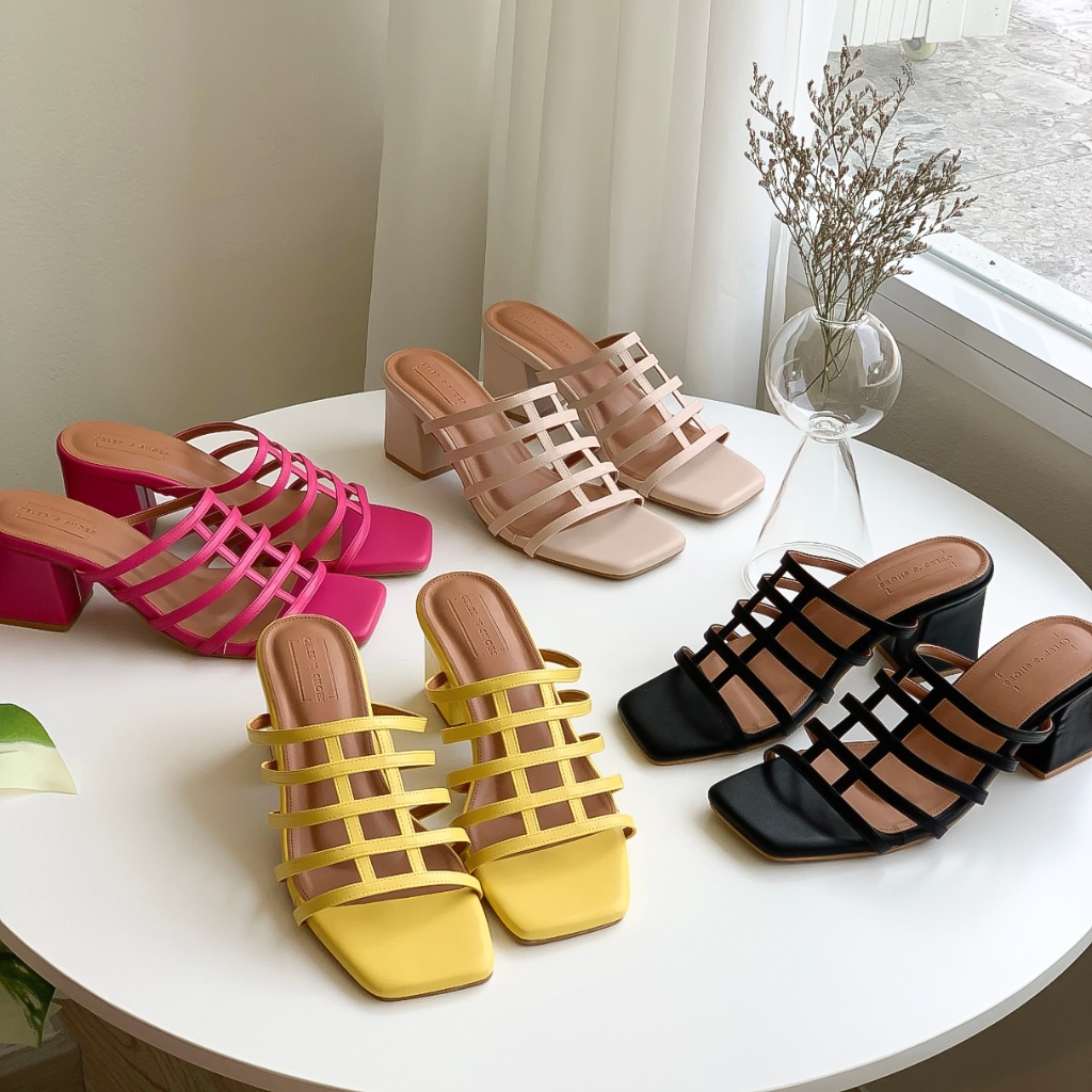 CELEB’S SHOES : Newyear heels “Beige” (สีขายดี) ราคา ถูกที่สุด ดีลบีเคเค แกลเลอรีภาพที่ 2