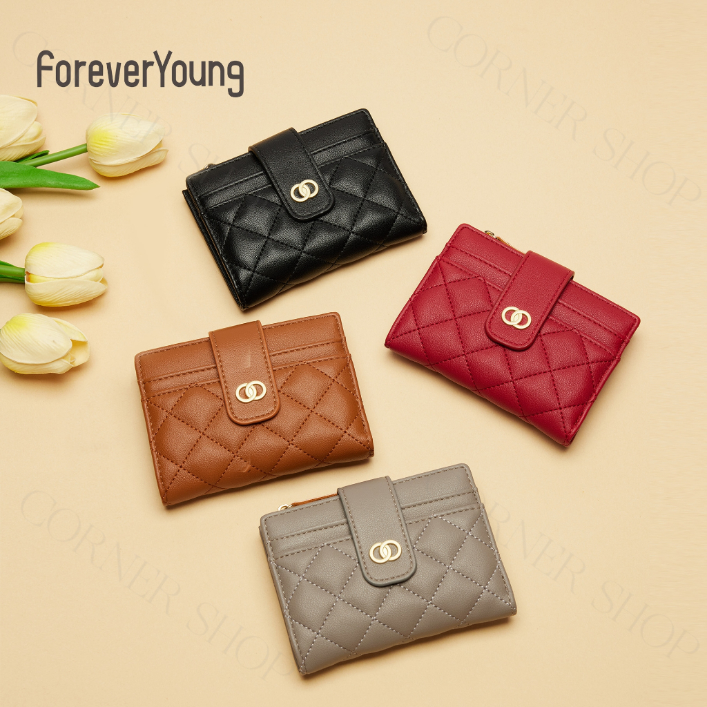 (8304)พร้อมส่งจากไทย | ครบ 99฿ ส่งฟรี ❤ กระเป๋าสตางค์ใบสั้น ForeverYoung สินค้าคุณภาพพรีเมี่ยม เหมาะสำหรับผู้หญิง
