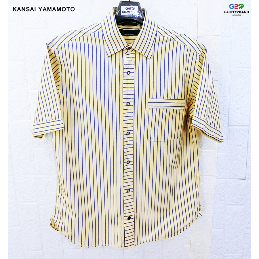 SISSY BY KANSAI YAMAMOTO แท้ อก43 เสื้อเชิ๊ตแขนยาวลายคลาสสิกสปอต