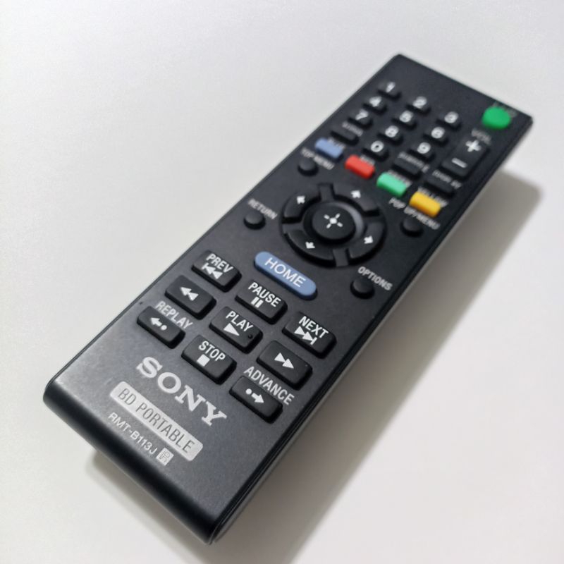 SONY &gt;&gt; Remote Control RMT-B113J รีโมทสำหรับเครื่องเล่น blu-ray แบบพกพา ของแท้ มือสอง ใหม่มาก