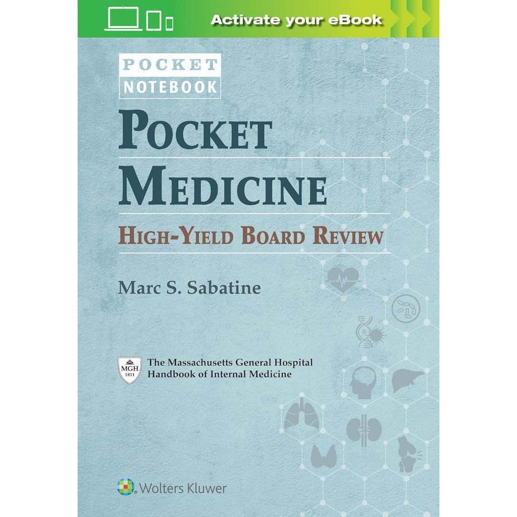 [หนังสือ] Pocket Medicine High-Yield Board Review แพทย์ แพทยศาสตร์ อายุรศาสตร์ internal medical english book textbook EB