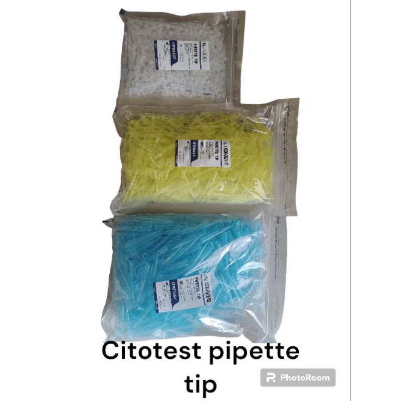 Citotest pipette blue, yellow, white tip.