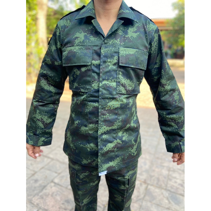 ชุดฝึกพลางดิจิตอลกระเป๋าบนตรงล่างเจาะราคาแยกชิ้นแยกซื้อเสื้องานตัดเย็บเอวกางเกงแจ้งเป็นนิ้ว