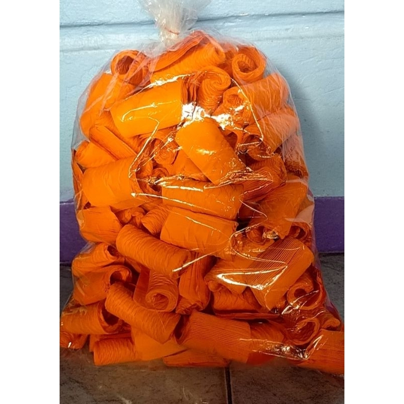 กลีบอัดดอกไม้จันทน์สีส้มเข้ม 80แกรม 8ซ.ม
