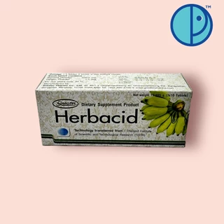 เฮอบาสิด Herbacid ผงกล้วย ผสม ผงขิง ผงกล้วยดิบอัดเม็ด (ขนาด 3 x 10 เม็ด)