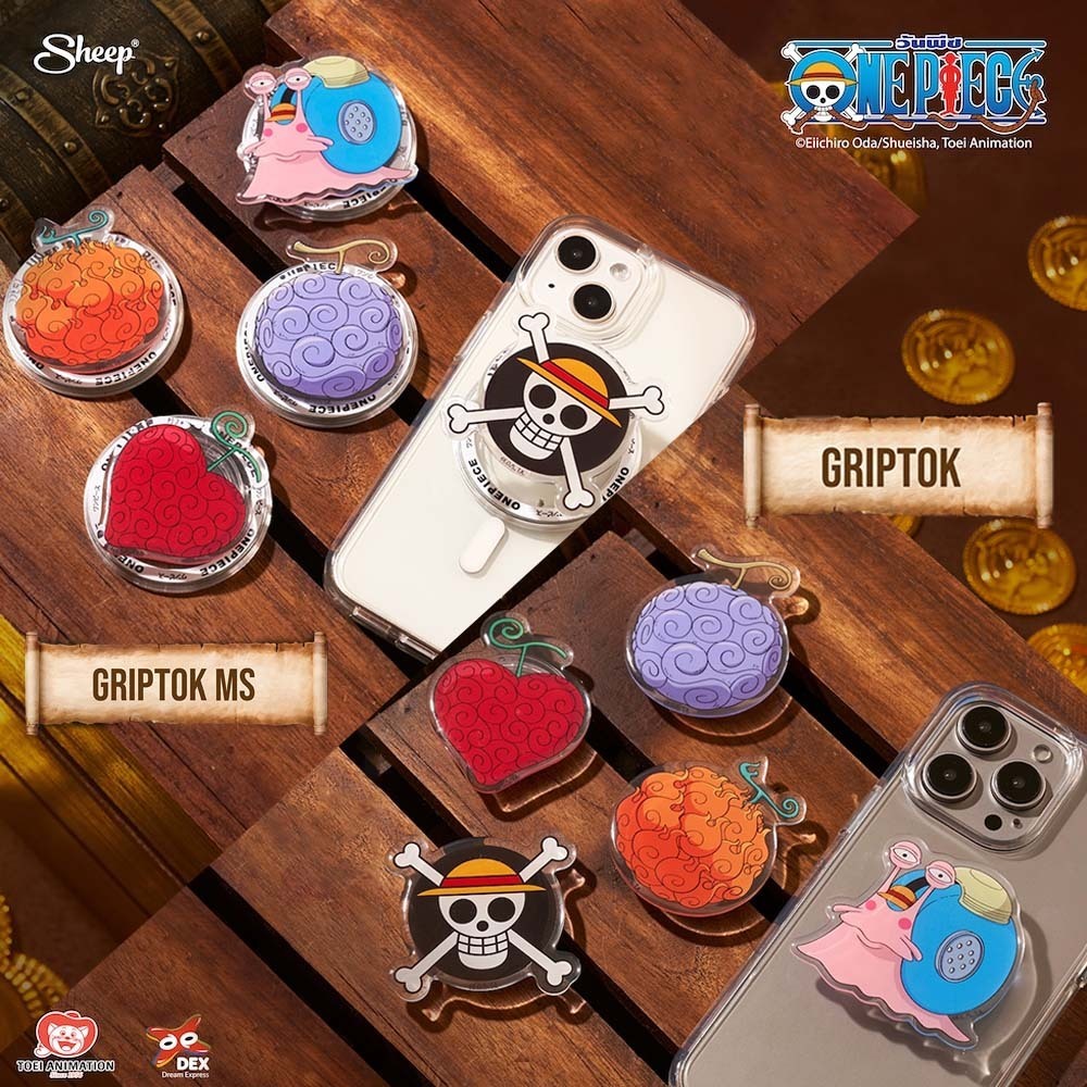 [One Piece Limited Collection]Griptok แบบกาวและแบบแม่เหล็ก ใช้กับเคสสำหรับiphoneและมือถือทุกรุ่น กาวแน่น ปลอดภัย พร้อมส่