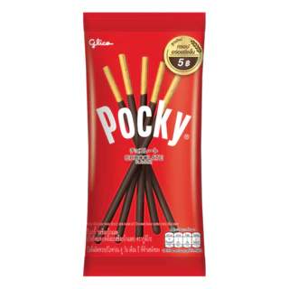 ป็อกกี้ Pocky5บ. บิสกิตแท่งเคลือบช็อกโกแลต แพ็ค 12 ซองเล็ก