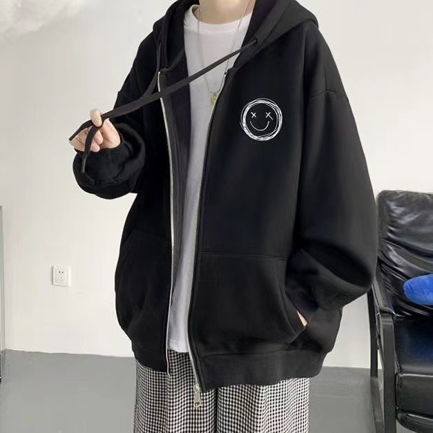 เสือแจ็คเก็ต เสื้อฮู้ตแขนยาวมีซิปหน้าใส่อุ่น เนือผ้าสำลี มีลายสกรีนหน้า มีให้เลือก 4สี 4ไซส์ ใส่
