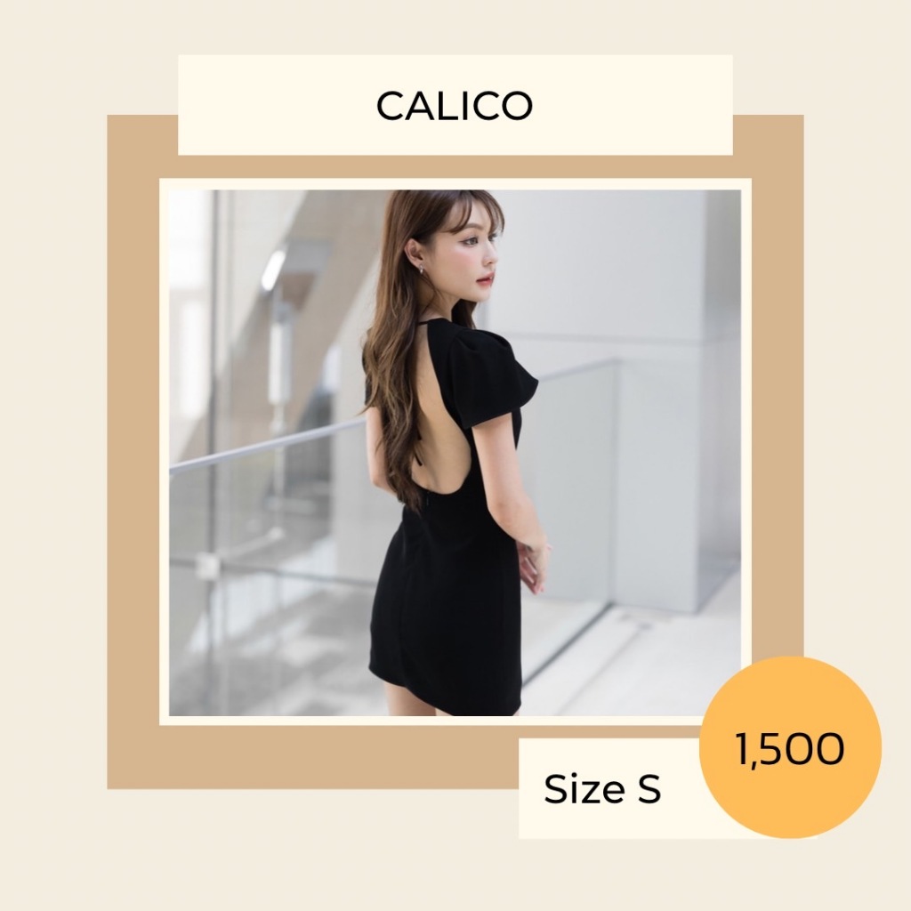 ส่งต่อ ใหม่ Calico - Jingle MIni Dress สีดำ Size S