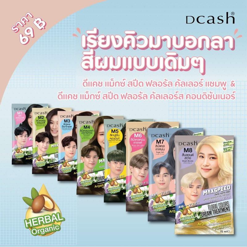 (1แถม1) แชมพูปิดผมขาว,คอนดิชั่นเนอร์ ดีแคช แม็กซ์ สปีด #Dcash Max Speed Colors - รูปที่ 4