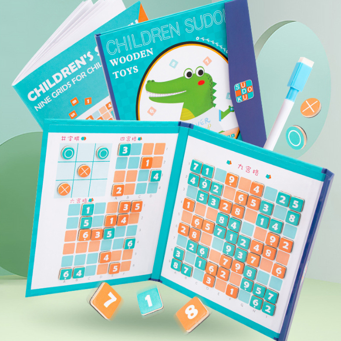 ซูโดกุ ไขปริศนาตัวเลข SUDOKU สมุดพกพา ชุดแม่เหล็ก ทนทาน สำหรับฝึกทักษะ สมาธิ พัฒนาสมอง (สินค้าพร้อมส