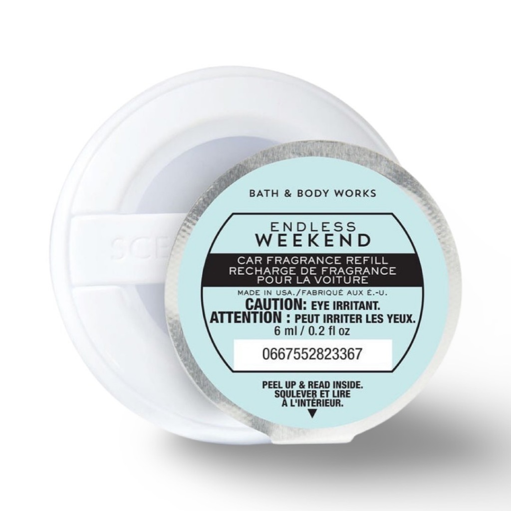 Bath&amp;Body Works ช๊อปไทย Endless Weekend Car Fragrance Refill รีฟิลน้ำหอมรถกลิ่นEndless Weekend