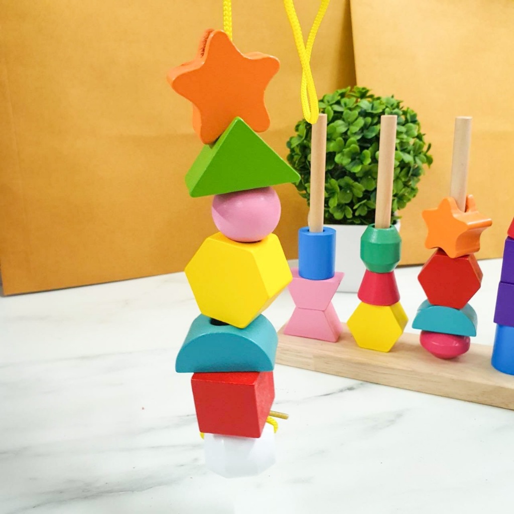 ชุดลูกปัดไม้ ของเล่น Montessori เสริมการเรียนรู้เด็ก เหมาะกับน้อง 2 ขวบขึ้นไป ราคา ถูกที่สุด ดีลบีเคเค แกลเลอรีภาพที่ 7