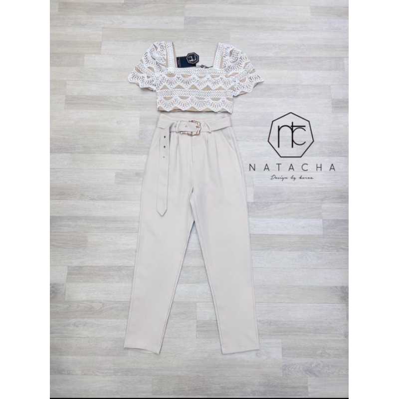 ❤ Size L ชุดเซต สีครีม งานป้าย Natacha