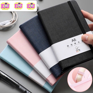 BB สมุดโน๊ต A6  รัดปก ปกกำมะหยี่แข็ง คาดเชือก สำหรับ จดบันทึ…