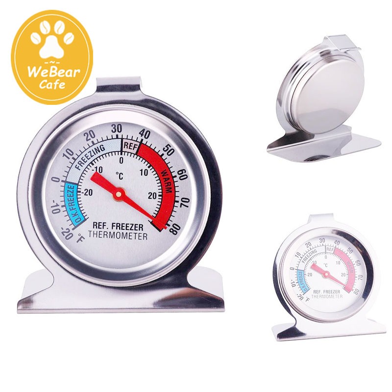 WeBear Cafe☕ เครื่องวัดอุณหภูมิตู้เย็น -20℃～20℃ วัสดุสแตนเลส Fridge/Freezer Thermometer V9TQ