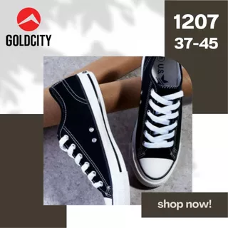 GOLDCITY รุ่น 1207 รองเท้าผ้าใบแฟชั่นทรงคอนเวิร์ส SIZE 37-45
