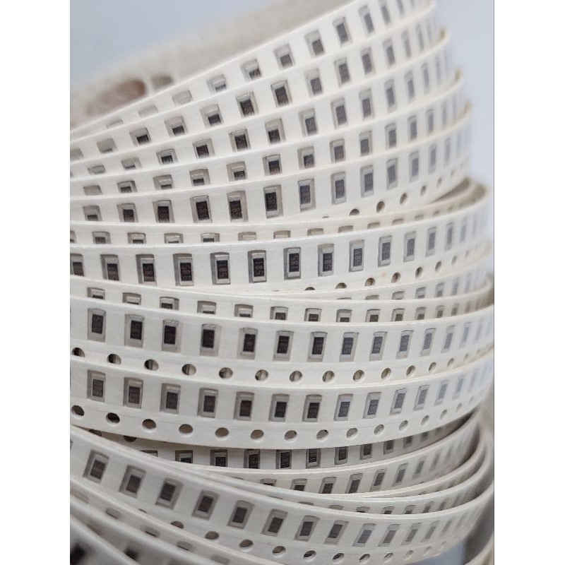 ( 100 ตัว ) ตัวต้านทานแบบชิป , R Chip , R smd 1/4W 5% , ขนาด 1206 Resistors smd Chip