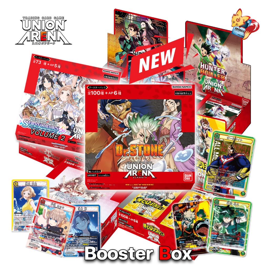[Union Arena] Booster Box BLEACH Code Geass Yaiba Idol Master My Hero(ของแท้ ลิขสิทธิ บันได Bandai)