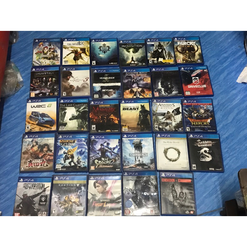 แผ่นเกมส์ PS4 แผ่นมือ 2 สภาพใหม่ และมือ 1 เกมส์ดัง