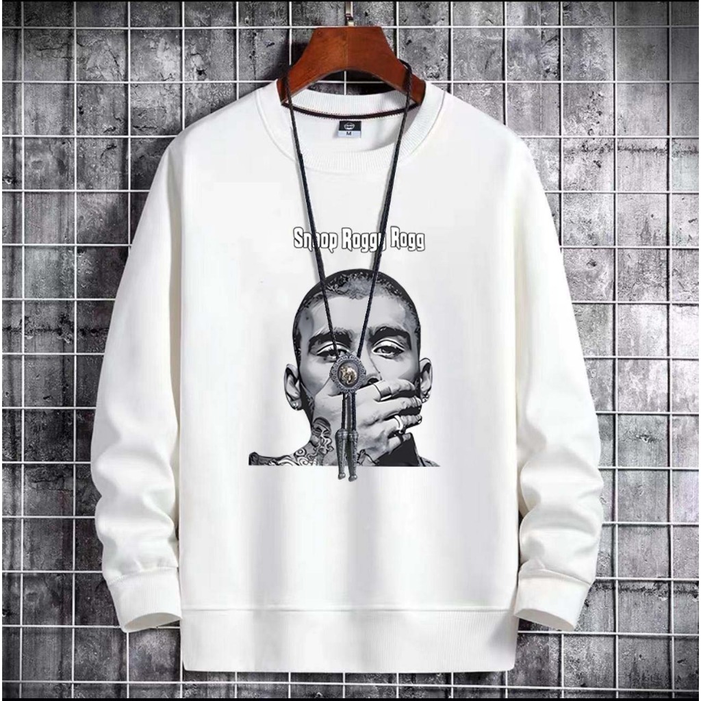 BK-666-O เสื้อสเวตเตอร์สกรีนลาย ผ้าสบายตัวไม่หนาไม่บาง แขนยาวกันลมกันหนาว