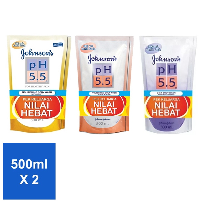 แพ็คคู่ราคาประหยัดครีมอาบน้ำ Johnson PH 5.5 ขนาด 500 มล.