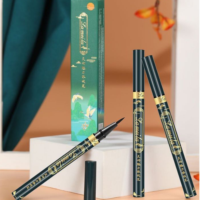 อายไลน์เนอร์ Lameila อายไลเนอร์สีดำ แบบกันน้ำ สำหรับแต่งหน้า ติดทนทาน คุณภาพดี กันน้ำ