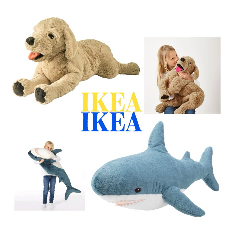พร้อมส่ง!! ตุ๊กตานุ่มนิ่ม สุนัขตัวใหญ่/ปลาฉลามใหญ่ IKEA ของแท้จากช้อป สินค้ามือ1
