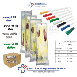 สาย suction สายดูดเสมหะ sekure รุ่นไม่มีคอนโทรล 50 เส้น ยกลั…