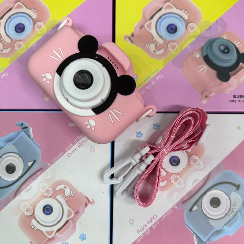 พร้อมส่ง🇹🇭 กล้องดิจิทัล ขนาดเล็ก หน้าจอ IPS 2.0 นิ้ว แบตเตอรี่ในตัว กรอบรูปน่ารัก พร้อมสายคล้องคอ สําหรับเด็ก รุ่นX6S X8