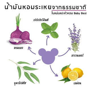 Baby Best แผ่นแปะหัวหอม ซองละ 16 ชิ้น สติ๊กเกอร์หัวหอม สำหรับเด็ก