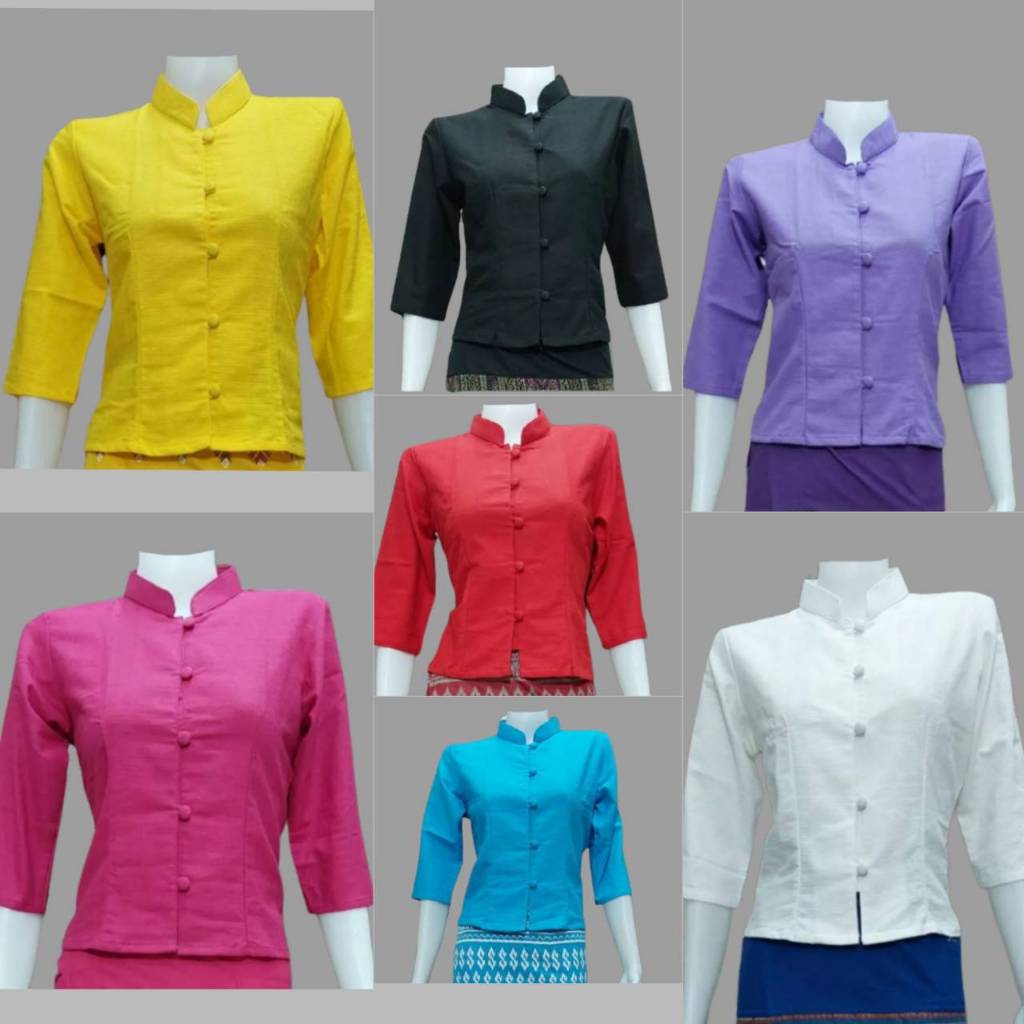 เสื้อจิตรลดา เสื้อผ้าฝ้าย ทรงสวย  ใส่ไปงานได้ทุกโอกาส เสื้อผ้าพื้นเมือง