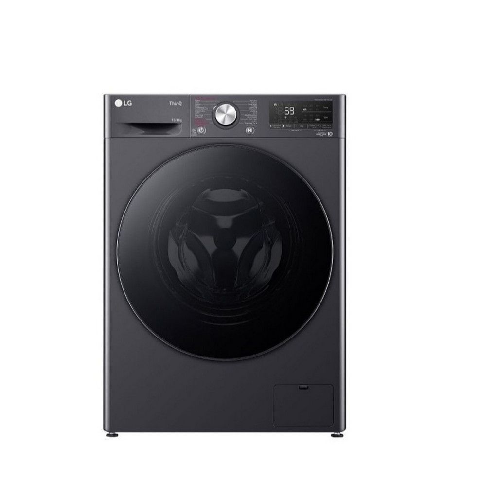 [ผ่อน0%] LG เครื่องซักผ้าฝาหน้า ซัก 13 KG / อบ 8 KG FV1413H4M สี Black Steel (ชลบุรีส่งฟรี)