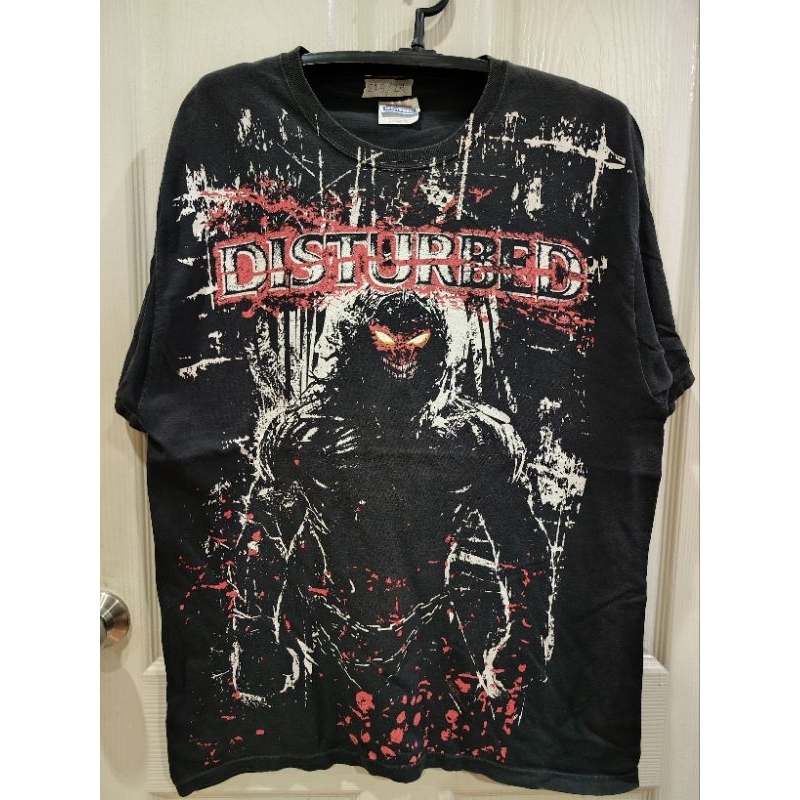 เสื้อวง DISTURBED ลาย OVP มือสองของแท้