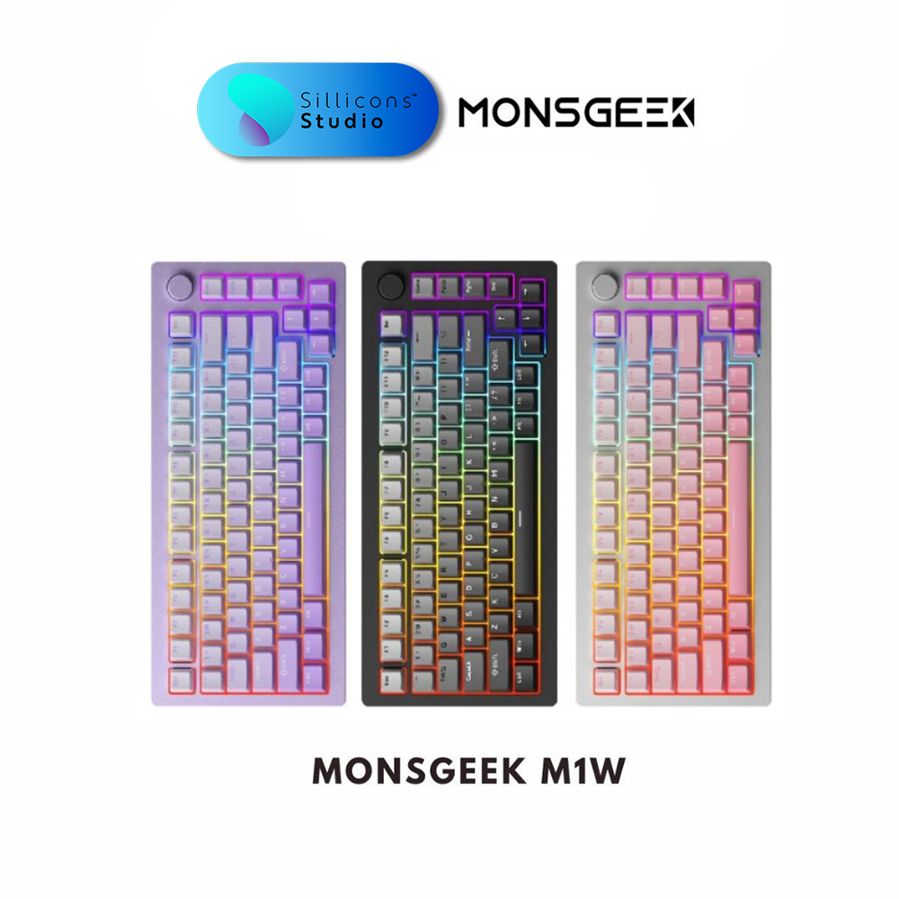 คีย์บอร์ด MonsGeek M1W Aluminium 75% เคสอลูมิเนียม 2.4GHz Bluetooth Wireless RGB Hotswap Custom Mech
