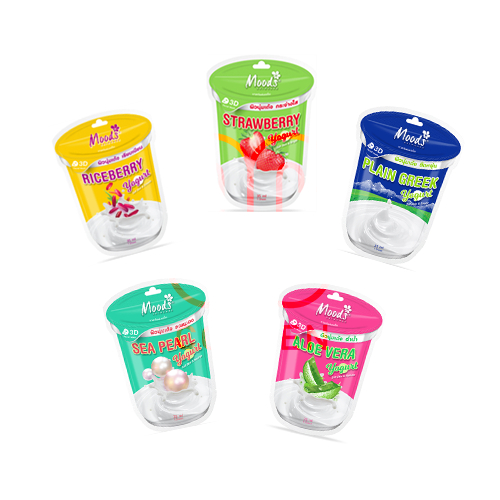 Moods Natural Yogurt Mask มาส์กหน้าโยเกิร์ต 5 สูตร