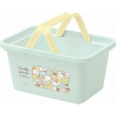 Sumikkogurashi Mini Basket ตะกร้าเก็บของ sg สีเขียว San-X ขนาด: 79 x 150 x 105มม. PP ผลิตในญี่ปุ่น