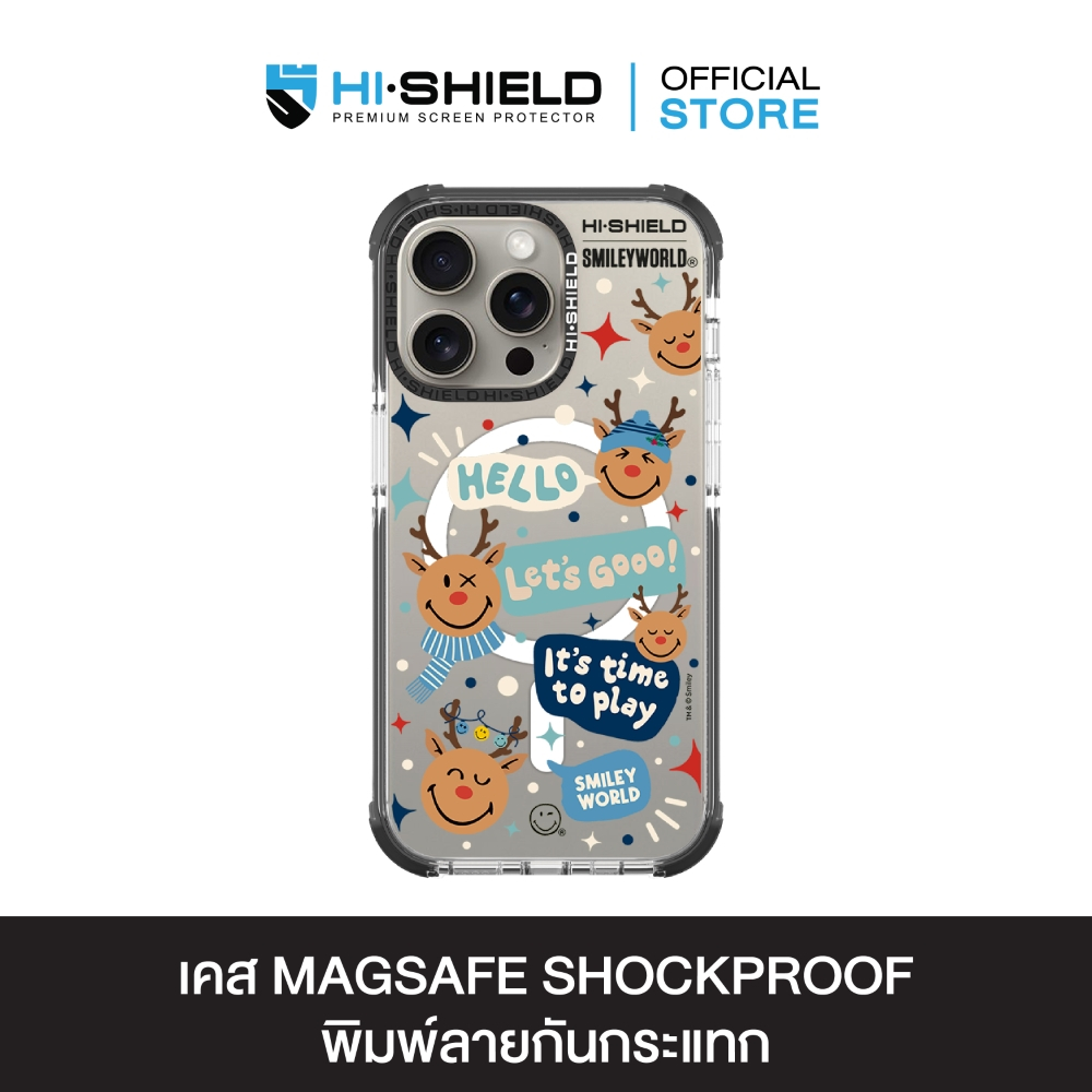 HI-SHIELD Stylish Magsafe Shockproof Case รุ่น Christmas Carols4[iPhone 14,15 Pro/Pro Max] - เคสแม่เหล็กกันกระแทก