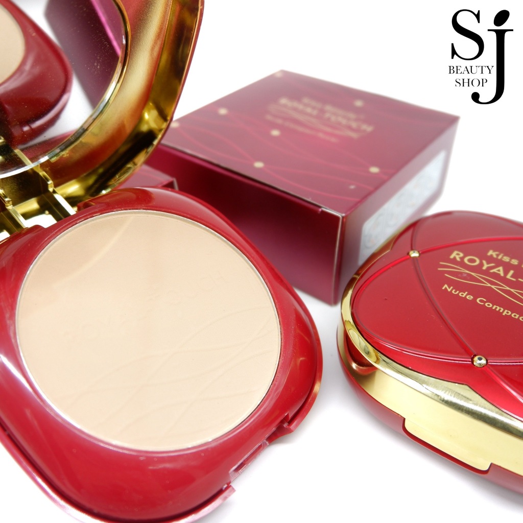 Kiss Beauty Compact Powder แป้งพัฟผสมรองพิ้น 2ชั้น แป้งคุมมัน กันน้ำ กันเหงื่อ