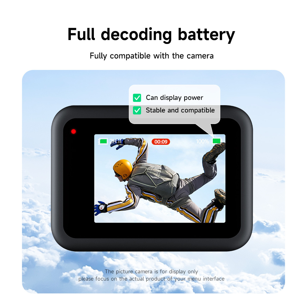 แบตเตอรี่กล้อง GoPro Hero 9 10 11 12แบตเตอรี่และการชาร์จอย่างรวดเร็วมัลติฟังก์ชั่นเครื่องชาร์จสามแบตเตอรี่