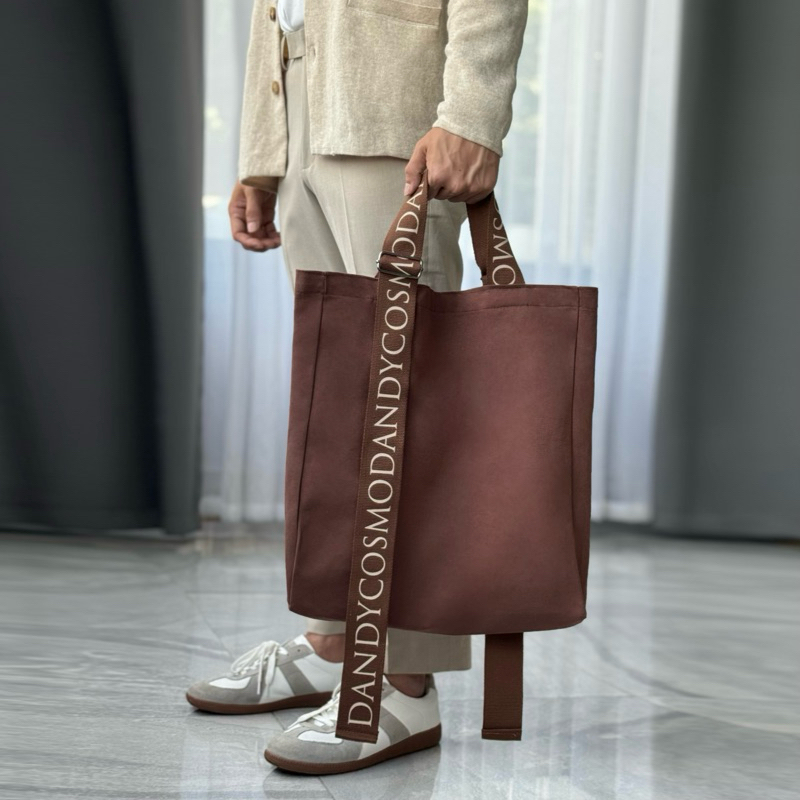 DANDY COSMO | [3สี] กระเป๋าผ้าแคนวาส Canvas Adjustable Handle Bag กระเป๋าสะพายข้าง