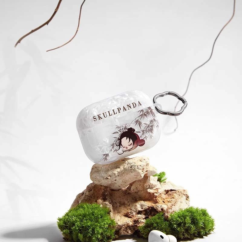 (ซื้อในไลฟ์ใช้โค้ด 20%)พร้อมส่ง ⭕เคส Airpods Pro Skullpanda The Ink Plum Earphone