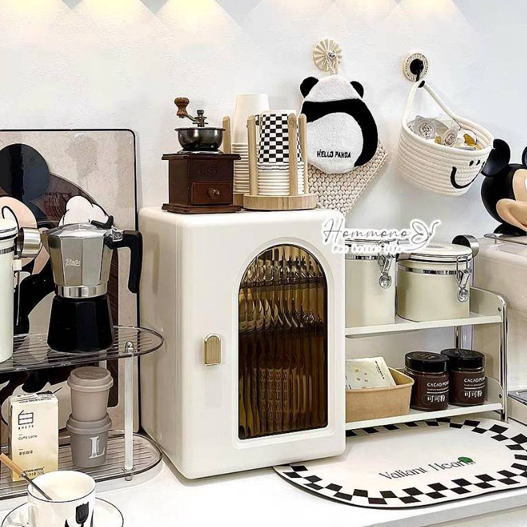 ตู้เก็บของอเนกประสงค์ ถ้วยแก้ว ถ้วยกาแฟ เครื่องสำอาง เครื่องเขียน ของใช้จุกจิกทั่วไป ดีไซน์สวยหรู น่าใช้ มินิมอล